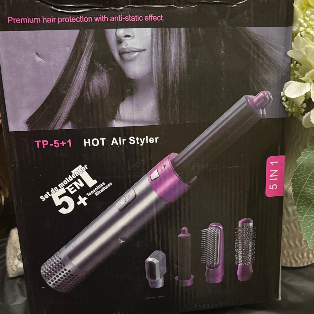5-in-1 Hair Styler with Anti-Static Effect